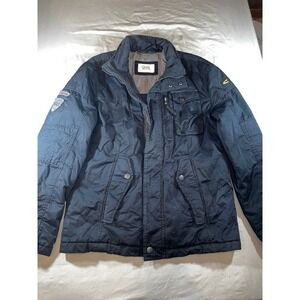 Camel Active Mens Dark Gray Full Zip Jacket Quilted Size Small Premium Casual